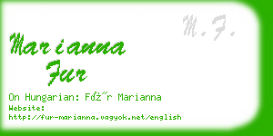 marianna fur business card